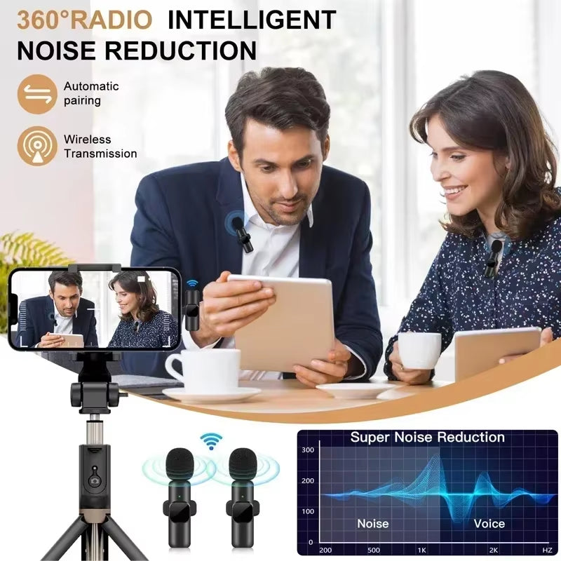 Wireless Lavalier Microphone – Mini Mic for iPhone, Android, Laptop, Live Streaming & Gaming