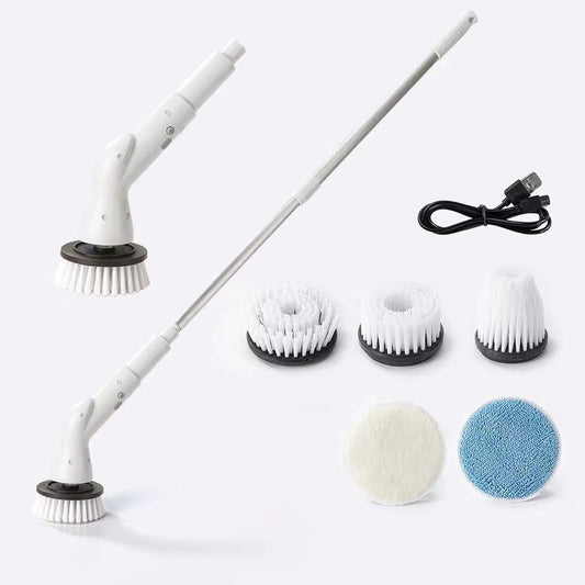 6-In-1 2000Mah Electric Cleaning Brushwireless Electric Rotary Clean Brush Shower Cleaning Brush Kitchen Bathroom Home New