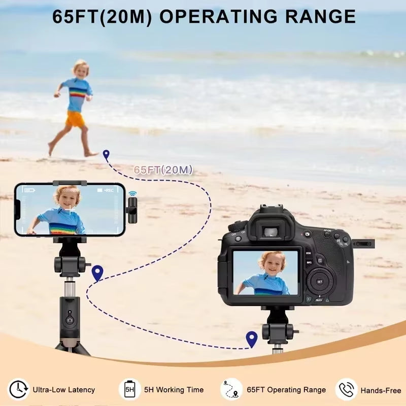 Wireless Lavalier Microphone – Mini Mic for iPhone, Android, Laptop, Live Streaming & Gaming