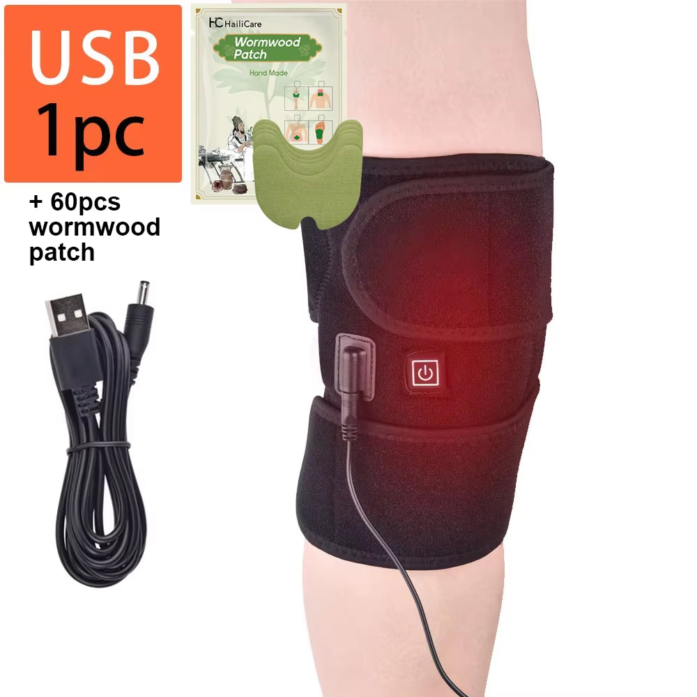 Electric Heating Pads for Knee Fatigue Relief 3 Levels Temperature Heated Elbow Knee Pad Brace Warming Products Health Care