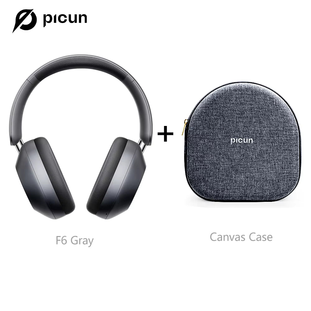 F6 Active Noise Cancelling Bluetooth Headset Hi-Res ANC Head Tracking 3D Audio Wireless Headphones APP Control Low Latency