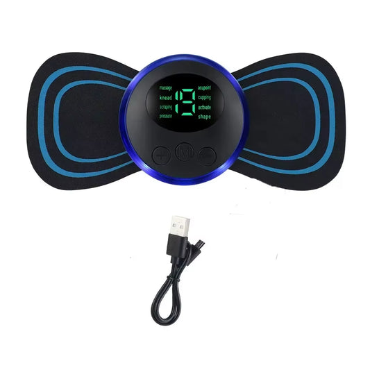 Electric Neck Massager Mini Cervical Back Patch Muscle Relieve Fatigue Stimulator Massageador Mat Pad Home Use Massage Tool