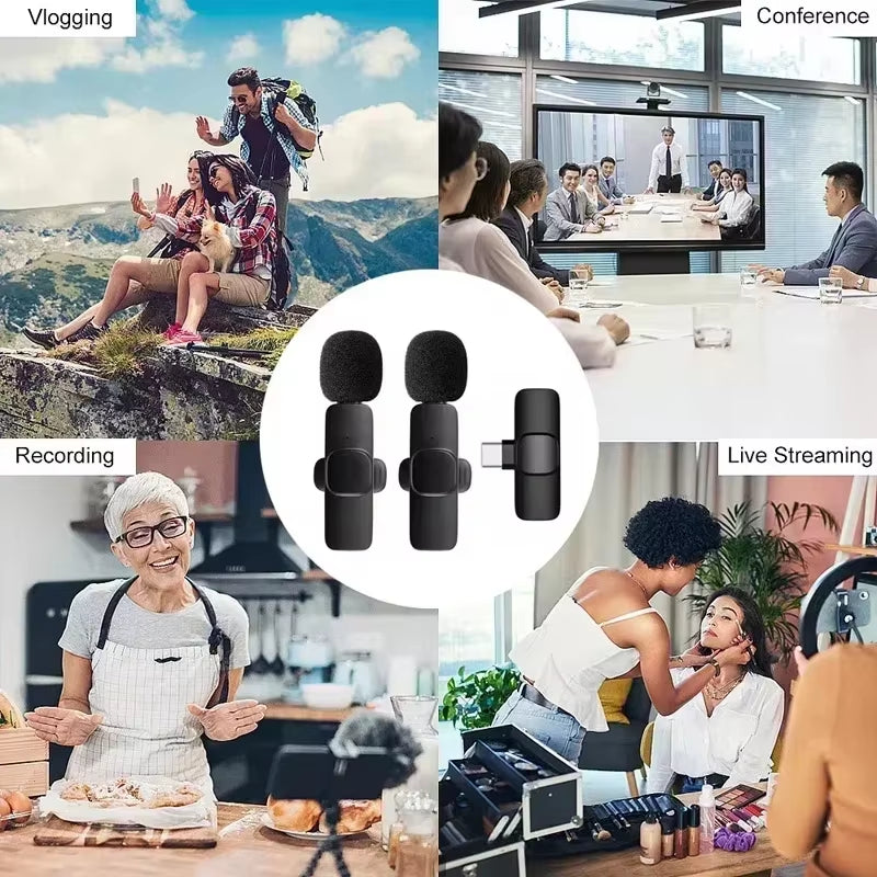 Wireless Lavalier Microphone – Mini Mic for iPhone, Android, Laptop, Live Streaming & Gaming