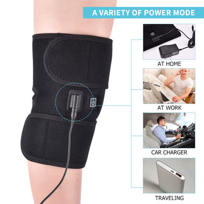 Electric Heating Pads for Knee Fatigue Relief 3 Levels Temperature Heated Elbow Knee Pad Brace Warming Products Health Care