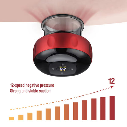 Electric Vacuum Cupping Skin Scraping Massager Jars Body Heating Guasha Suction Cups Therapy Set Health Care Portable