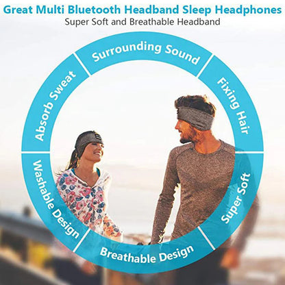 Bluetooth Sports & Sleep Headband – Wireless Headphones with Music & Eye Mask