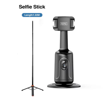 P01 Pro 360 Rotation Desktop Tracking Gimbal Stabilizer AI following Face Tracking Shooting Gimbal for Smartphone Live