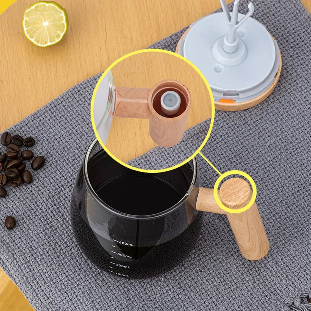 USB Rechargeable Self-Stirring Coffee Mug – 380ML, Waterproof, Food-Safe, Magnetic Mixing for Coffee & Tea.