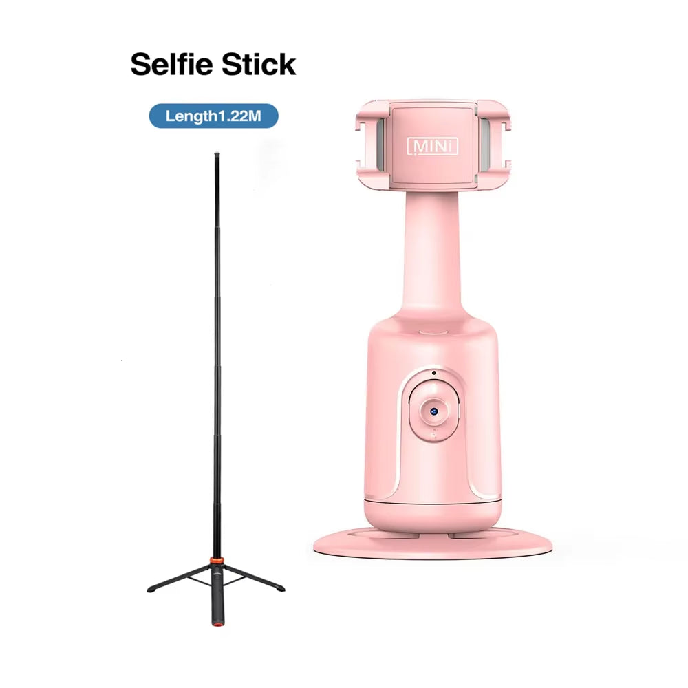 P01 Pro 360 Rotation Desktop Tracking Gimbal Stabilizer AI following Face Tracking Shooting Gimbal for Smartphone Live
