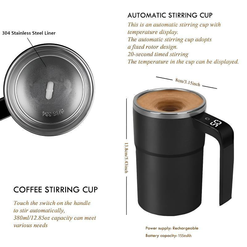 Electric Stir Mug - Self-Mixing Coffee Cup