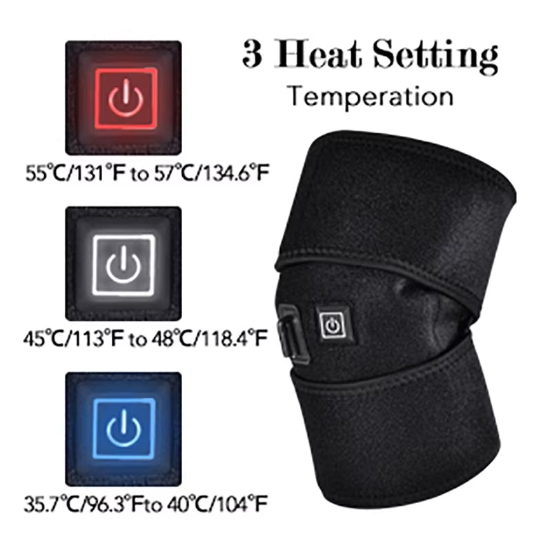 Electric Heating Pads for Knee Fatigue Relief 3 Levels Temperature Heated Elbow Knee Pad Brace Warming Products Health Care