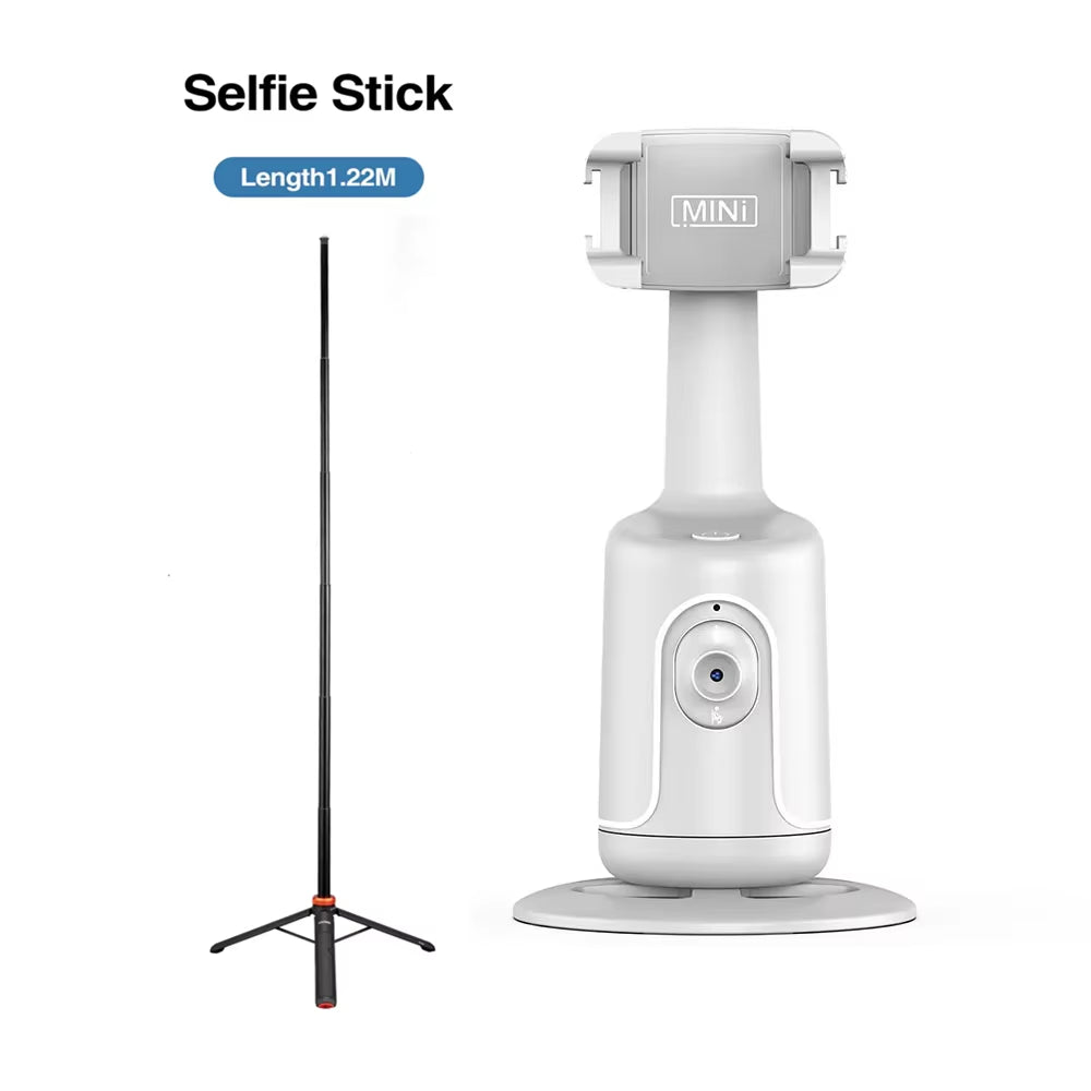P01 Pro 360 Rotation Desktop Tracking Gimbal Stabilizer AI following Face Tracking Shooting Gimbal for Smartphone Live