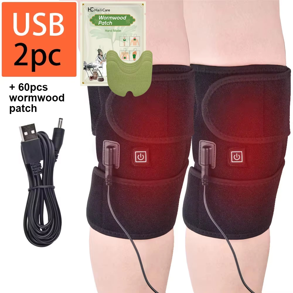 Electric Heating Pads for Knee Fatigue Relief 3 Levels Temperature Heated Elbow Knee Pad Brace Warming Products Health Care