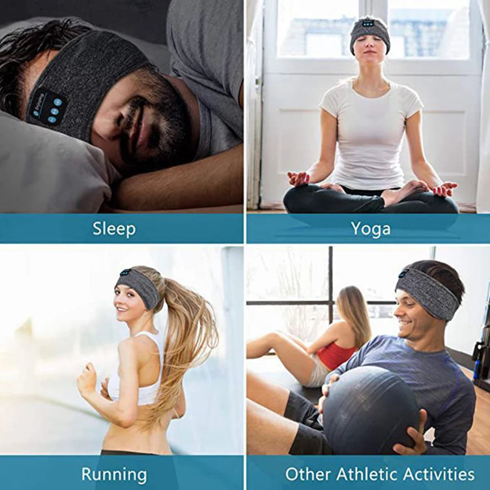 Bluetooth Sports & Sleep Headband – Wireless Headphones with Music & Eye Mask