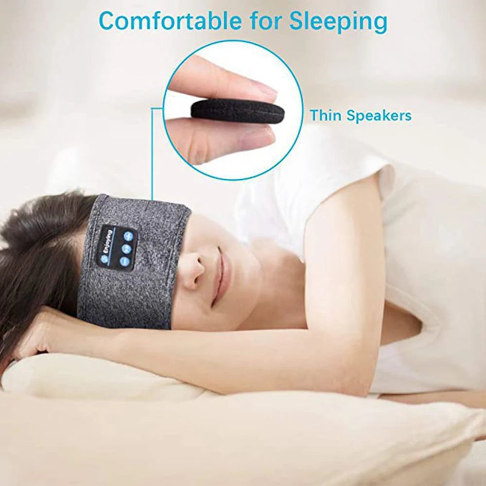 Bluetooth Sports & Sleep Headband – Wireless Headphones with Music & Eye Mask